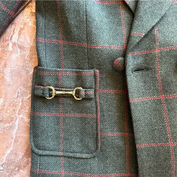 NEW!! Paris 64 Eliot Diana II Plaid Double-Breasted Blazer - Picture 2 of 11